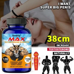 MAX Testosterone Booster Capsule Testo Libido - Horny Goat Herb - Muscle Building - Picture 1 of 11