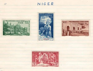 FRENCH NIGER Very Fine Mint Stamps Hinged on List - Picture 1 of 5