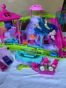 Polly Pocket Roller Coaster Resort Play Set Toy 2009 INCOMPLETE BUT MANY X-PARTS - Picture 1 of 15