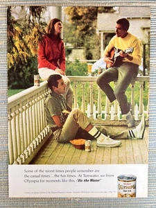Olympia Beer Casual Times Oly Tumwater Washington 1968 Vintage Print Ad - Picture 1 of 1