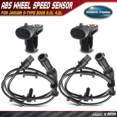 Sensor de velocidad de rueda ABS delantero y trasero izquierdo y derecho 4 piezas con 2 pines para Jaguar S-Type 2008 Foto 1 de 4