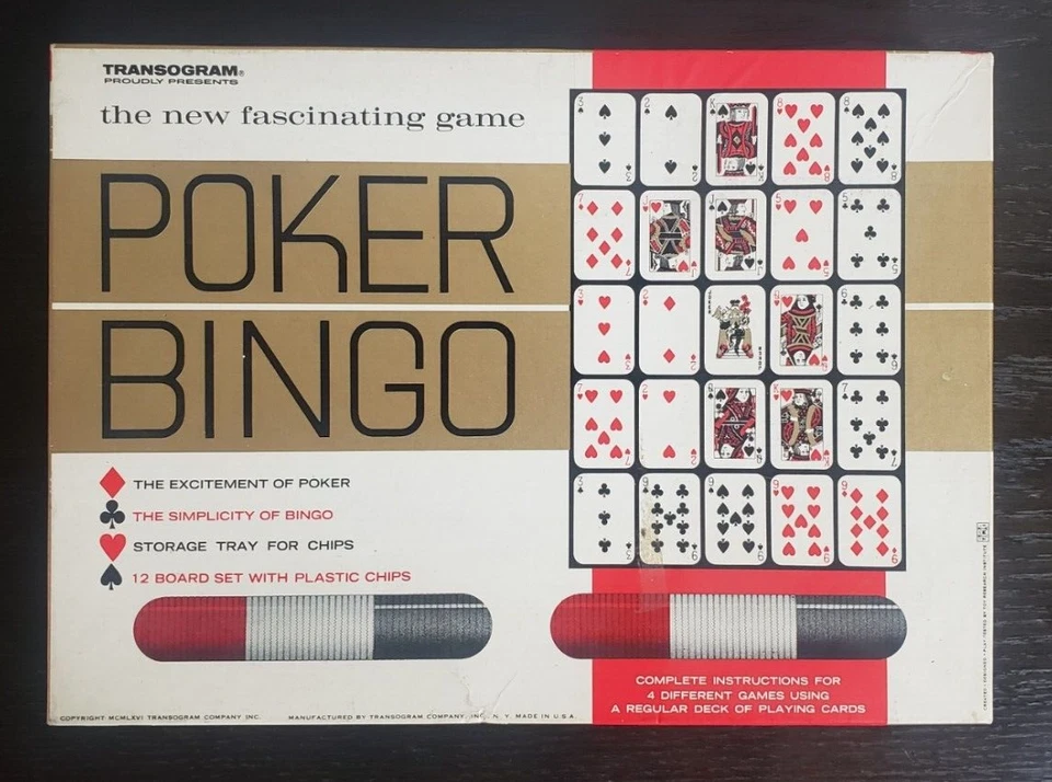 Vintage 1963 Transogram Poker Bingo Board Game #5010 Excellent Condition - Image 1 of 3