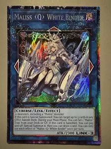 YUGIOH MALISS Q WHITE BINDER ASIA ENGLISH EDITION DBCB-AE019 COLLECTOR'S RARE - Picture 1 of 3