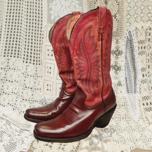 Ariat Circuit Salem Western Cowgirl Boots in Custom Cherry Ombre Leather Size 8 - Picture 1 of 13