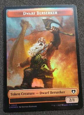 Dwarf Berserker / Human Soldier Token - Foil - CMM - MTG - NM - EN - 0023/0006 - Image 1 of 2