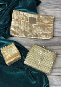 Vintage Whiting and Davis 1 Gold Tone Mesh Evening Bag Purse Lot & Others AS-IS - Picture 1 of 24