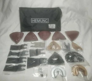 NEW COMPLETE Oscillating Blades HEMUNC Kit Multi Tool Sanding Cutting Polishing  - Picture 1 of 2