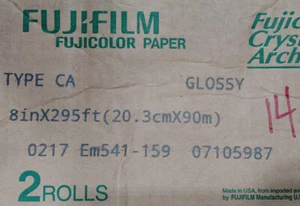New FujiFilm Fujicolor Crystal Archive Film Paper 20.3cmX90m 8"X295' Glossy FUJI - Picture 1 of 6