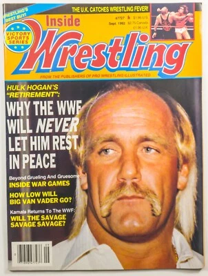 VICTORY SPORTS SERIES INSIDE WRESTLING MAGAZINE Septiembre, 1992 en muy buen estado Hulk Hogan Foto 1 de 4