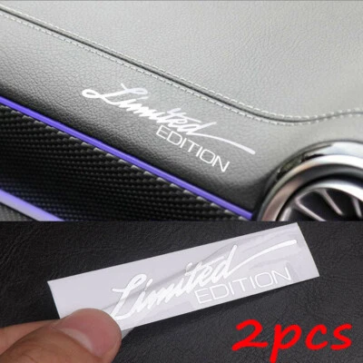 2x Plata Edición Limitada Logo Emblema Insignia Metal Adhesivo Calcomanía Accesorios Coche Foto 1 de 4