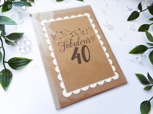 1x Handmade Birthday Card - Fabulous 40! 40th Birthday Card