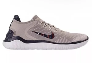 Nike Free RN 2018 Men's Size 10 Moon Grey White Navy Running Shoes (AQ0557-200) - Picture 1 of 5