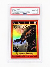 2013 Topps 75th Anniversary Rainbow Foil #75 Alien PSA 10