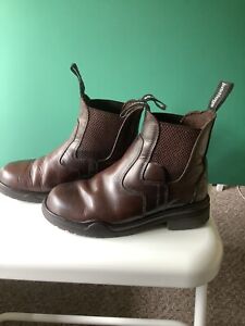 JUST TOGS STEEL TOED LEATHER RIDING BOOTS SIZE 4