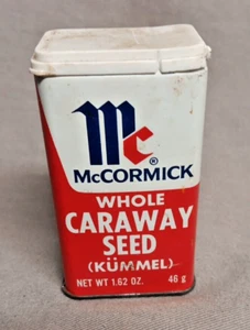 Vintage McCormick Whole Caraway Seed Metal Spice Tin Collectible Farmhouse - Picture 1 of 8