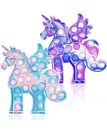 Unicorn Pop Bubble Toys, 2 Pack Silicone Popper Popit  Fidget Toys Anti Stress