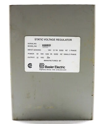 BASLER ELECTRIC STATIC VOLTAGE REGULATOR SR32A-2B15B3E  - Image 1 of 4