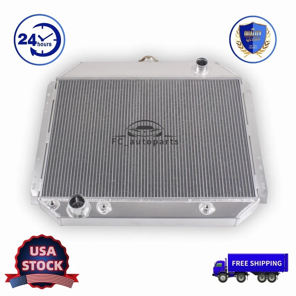 For 1966-1979 Ford F-Series F100 F150 F250 F350 Bronco Truck 4Row Core Radiator - Image 1 of 4