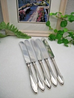 5 cuchillos de cena antiguos de plata Alvin MOLLY STARK de 9 3/4" 1916 Foto 1 de 4