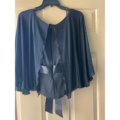 R.E.D. Cinturón Valentino negro satinado cinta forrado transparente top para mujer talla 46/10 Foto 1 de 4