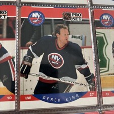 1990-91 Pro Set Hockey Card Derek King New York Islanders #185