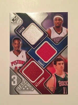 2009-10 SP Game Used Star Swatches- DONTE GREENE / SHARPE / ALEXANDER # 53/299 * - Image 1 of 2