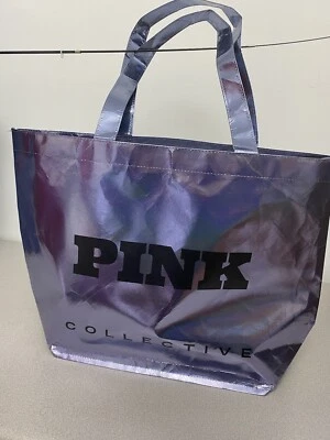 Bolso de Mano Victoria’s Secret ROSA Iridiscente, Grande, Navidad, Gimnasio, Tienda de Comestibles Llevar Todo Foto 1 de 4