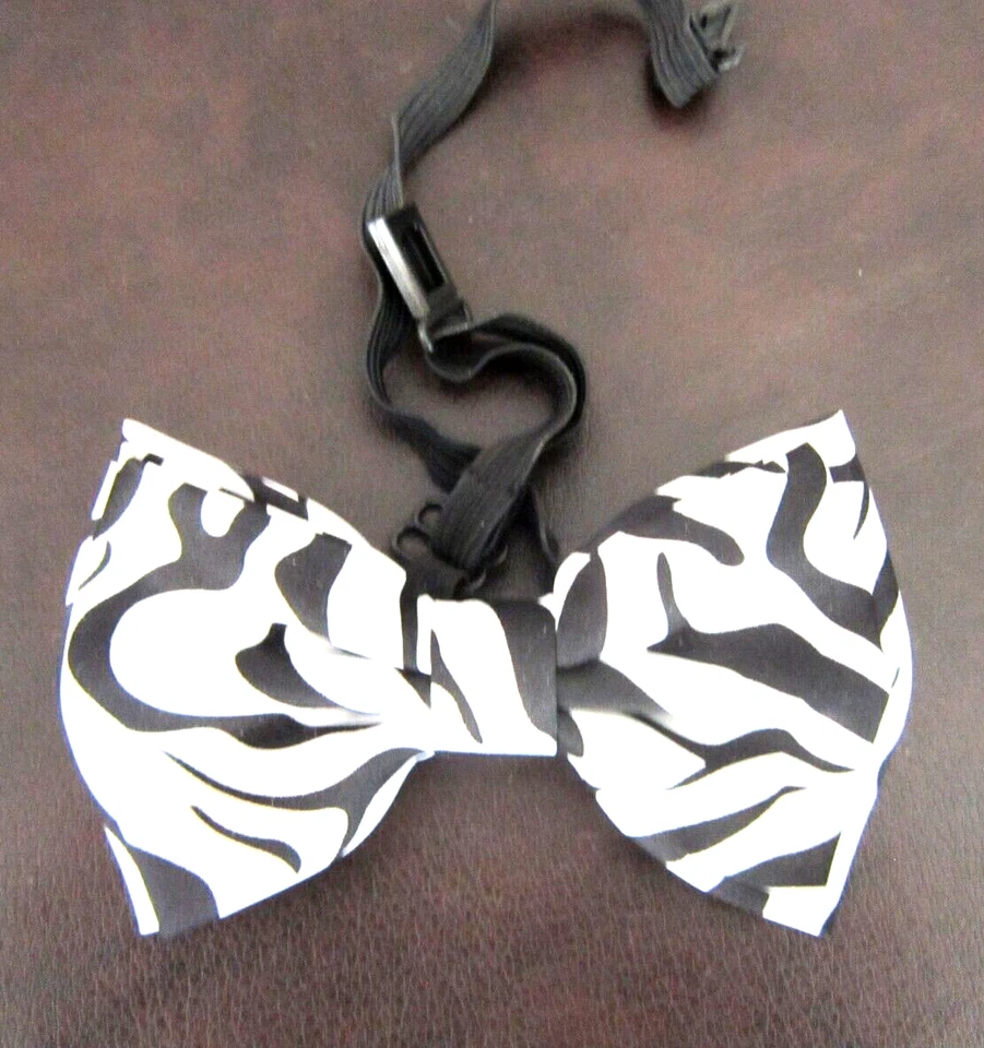 ТОЛСТЫЙ зебра животных сафари печать дизайн смокинг регулируемый ремень галстук-бабочка новый!VERS2 - Изображение 1 из 1
