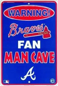 Atlanta Braves MLB Fan Man Cave Parking Sign - Picture 1 of 1