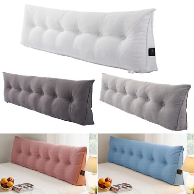 LIFELOOK Wedge Pillow Headboard Large Bolster Cushion Backrest Support W/ Removable Cover