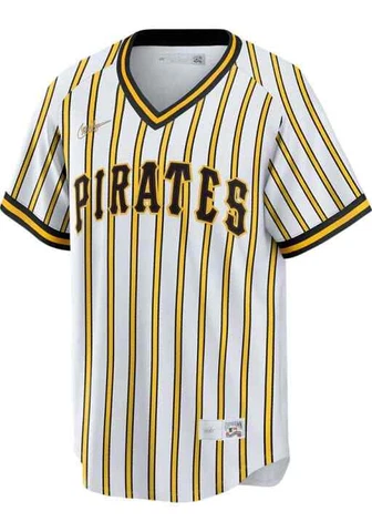 Pittsburgh Pirates Nike Men's White 2023 MLB Cooperstown Collection Jersey Cover