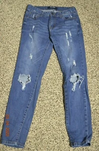 WAX JEANS Los Angeles Distressed Skinny Jeans Size Juniors 7 - Picture 1 of 4