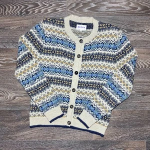 Damen BRORA Fair Isle Reine Schurwolle Strick Cardigan Pullover Gr.UK12 - Bild 1 von 10