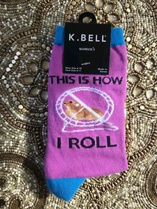 K. Bell Damen Socken So rollt ich" Hamster auf Rad ENTZÜCKEND! passend für 9-11 - Bild 1 von 4
