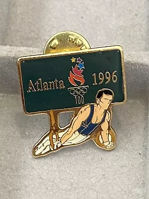 Olympic Mens Gymnastics Pin Atlanta 1996 with collector card - Image 1 of 4