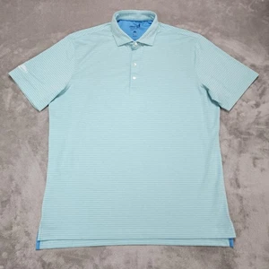 Johnnie O Performance Polo Shirt Mens Large Stripe Michael Jungle Golf - Picture 1 of 12