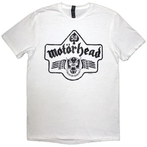 Motorhead T-Shirt: 50 Years Ace Wings Emblem (White) OFFICIAL NEW - Picture 1 of 6