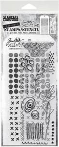 Stamper's Anonymous Tim Holtz Doodle Dots & Stitches Mixed Media Stamp and...  - Picture 1 of 2