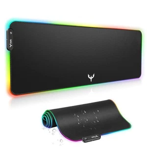 Extra großes RGB Gaming Mauspad - 14 Lichtmodi, erweitertes weiches LED Mauspad,... - Bild 1 von 6