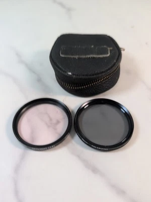 Vintage Vivitar 49mm Polarizing & Skylight 1A Photography Filter Set w/Case - Image 1 of 4
