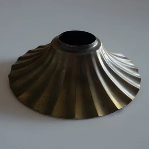 Vintage Pendant Light Shade 2.36"x8" Industrial Style Distressed Gold Tone Metal - Picture 1 of 4