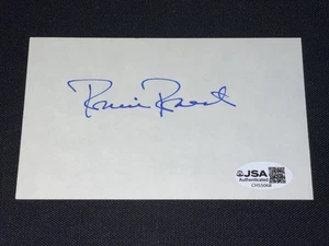 Robin Roberts Signed 3x5 Index Card JSA COA Philadelphia Phillies Baseball HOF - Picture 1 of 2