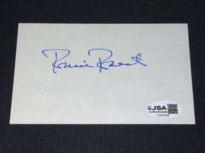 Robin Roberts Signed 3x5 Index Card JSA COA Philadelphia Phillies Baseball HOF - Image 1 of 2
