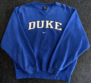 Vintage 90s Nike Team Sweatshirt Duke University Gr. Medium Blue Devils Center Swoosh - Bild 1 von 10