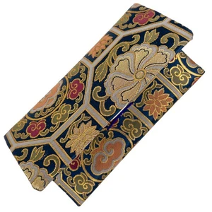 VTG Japanese Gold Brocade Kimono Kitsuke Kaishi-Ire Case or Wallet - Picture 1 of 4