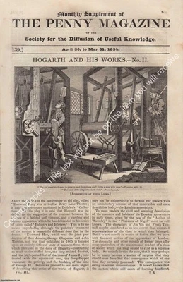 WILLIAM HOGARTH (2) AND HIS WORKS. ISSUE NO. 139, APRIL 30TH TO MAY 31ST, 1834. - Image 1 of 3