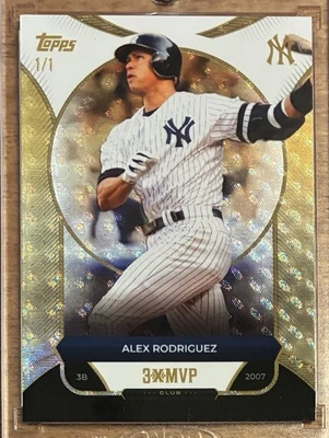 Alex Rodriguez 2025 Topps Welcome to the Club: “3X MVP” Foilfractor No.12 #1/1 - Image 1 of 4