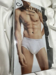 Calvin Klein Mens Black Classic Fit Cotton Brief Underwear Size S Small 4 Pack - Picture 1 of 2