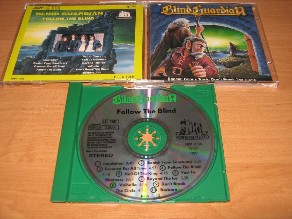 BLIND GUARDIAN - Follow The Blind - ORG 1st NRR GREEN TRAY press RARE OOP - Bild 1 von 1