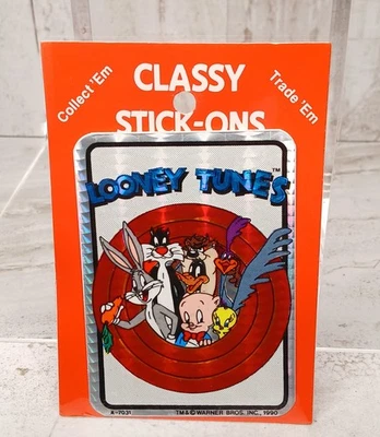 1990 VINTAGE: Looney Tunes Prism Sticker A-7031 Factory Sealed - Rare - Image 1 of 2
